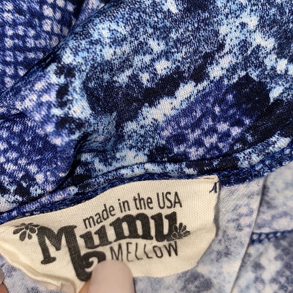 Mumu Mellow small blue snakeskin print dress - Picture 4 of 5